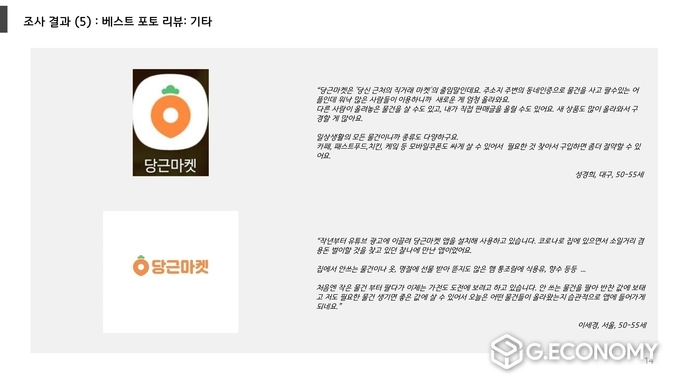임팩트피플스 응답자들의 앱 이용 후기. 자료=임팩트피플스