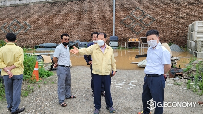 사진=황영석 부의장, 김제 침수피해 현장 확인