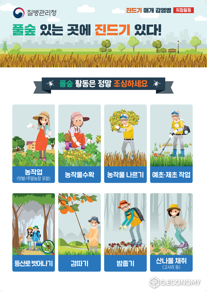 야외활동 시 진드기 물림 주의 포스터(사진=남원시청)