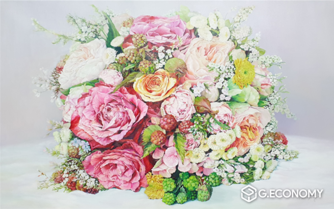 JB Dream Gallery 안은영 작가 초대전 / 서로 어우러져 인간관계를 형성하는 조화로운 세상처럼 시들지 않는 꽃을 보며 공감과 소통이 되는 초대 전시 열어(자료제공=전라북도서울장학숙)
