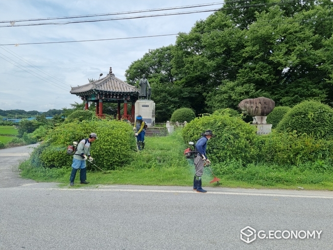 임실군 오수면, 도로변 화단 및 가로수 정비 (사진=임실군청)