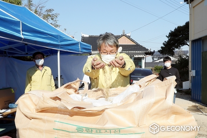 정읍시, 2021년산 산물벼 건조벼 공공비축미 매입 시작(사진=정읍시청)