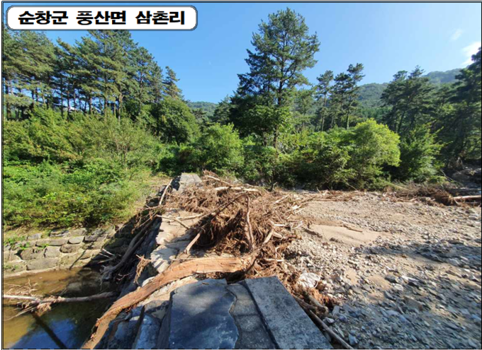 사방댐의 효과 : 산사태로 유출된 토석 및 유목 차단(사진=전북도청)