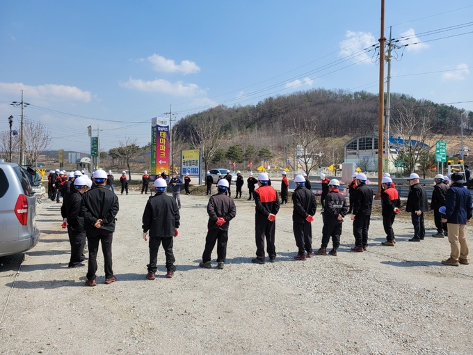 가을철 산불방지 총력대응 훈련(사진=임실군)