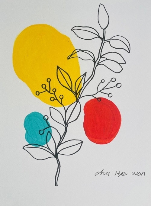 이미지 설명 : 피우다III, 캔버스에 혼합매체, 61X45.5cm, 2021