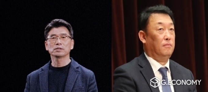 기아 송호성 사장(왼쪽)·최준영 사장(사진=기아·헤럴드경제)