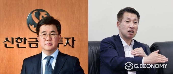 신한금융투자 이영창(왼쪽)·김상태 대표(사진=한경비즈니스·아시아경제)