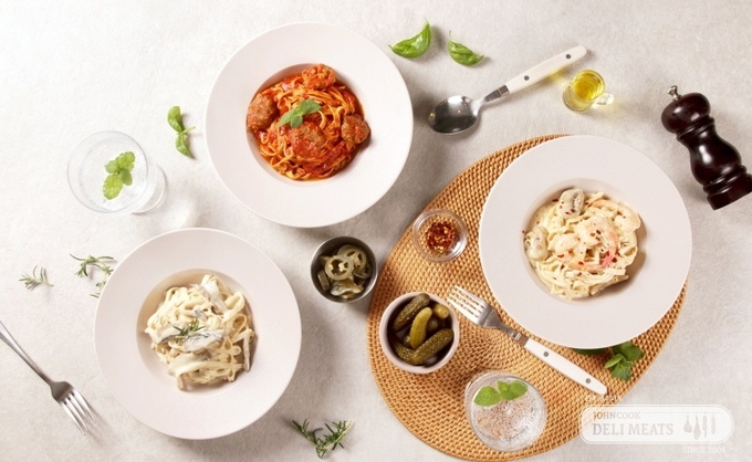  맛있고 건강한 프로틴 요리 ‘하이프로틴 두부면 파스타 3종 (제공=존쿡 델리미트)