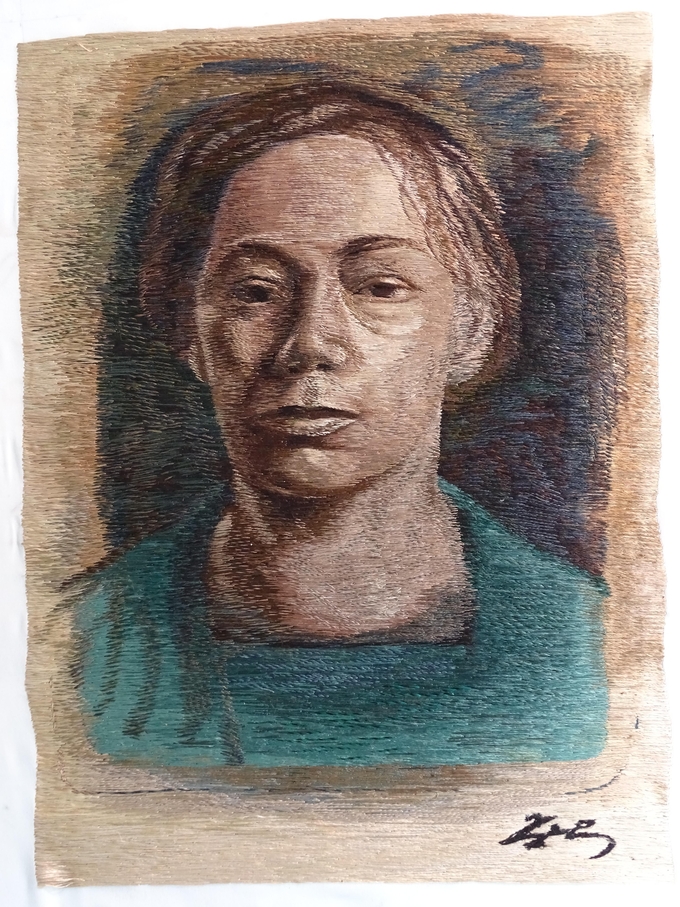 케테 콜비츠 1903년 판화 36.5×26.9㎝ 개인 소장<br>
케테 콜비츠의 자화상도 혼자수로 작업한 작품이다.
