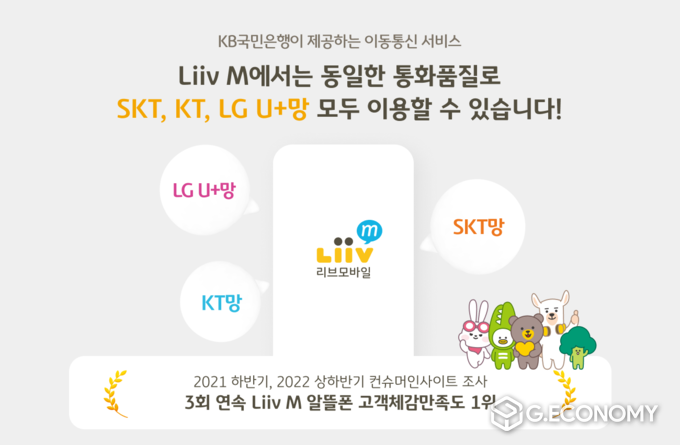 이동통신 3사까지 선택권 넓힌 리브모바일, 2030에게 가장 인기 높아(사진=KB국민은행)