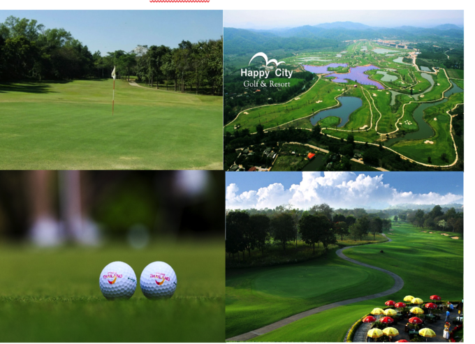 사진출처: Waterford Valley Chiang Rai, Happy City Golf & Resort, Santiburi Country Club Chiang Rai (시계방향)