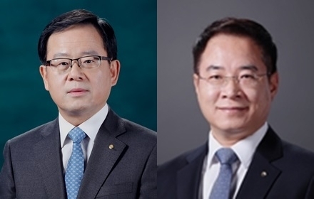 (사진 왼쪽부터) 조병규 우리금융캐피탈 대표와 이석태 국내영업부문장