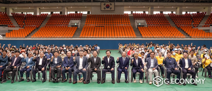 목포시가 제15회 목포시장기 장애인생활체육대회 개최하고 있다.(목포시 제공)