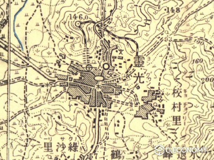 일제강점기중 1910~1930년 영광읍 지도 / 국토지리정보원