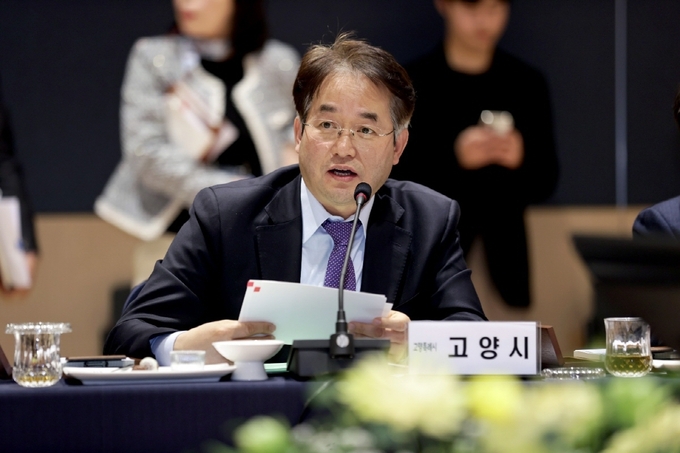 경기도시장군수협의회 민선8기 제5차 정기회의에서 발언 중인 이동환 고양특례시장 (사진=고양특례시)