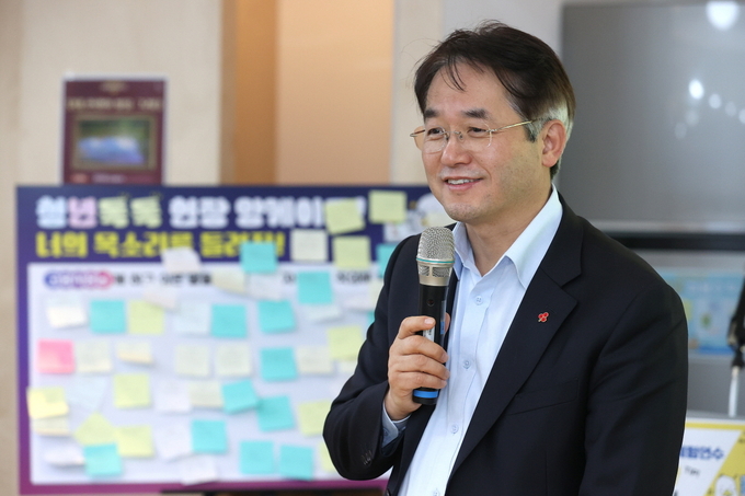 이동환 고양특례시장이 대학생 행정체험 교육에서 인사하고 있다. (사진=고양특례시청)