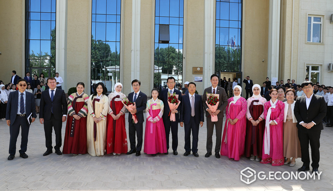 김태흠 지사, 우즈벡 페르가나 한국국제대학교 방문(충남도: 제공)