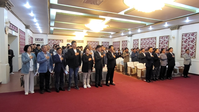 양양군선수단 출정식 사진