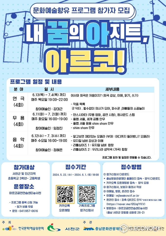 아르코공연연습센터@ 서천’, 기획프로그램 ‘내 꿈의 아지트, 아르코!’(충남문화관광재단: 제공)