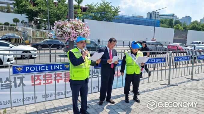  이병주(사) 한국장애인교통문화협회 회장, 조남준 (사)한국장애인교통문화협회 총재, 안권상 수석 부회장