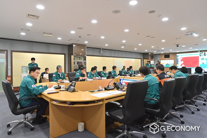 충남도청 재난안전상황실, 호우 피해 응급복구 추진 상황 점검회의
