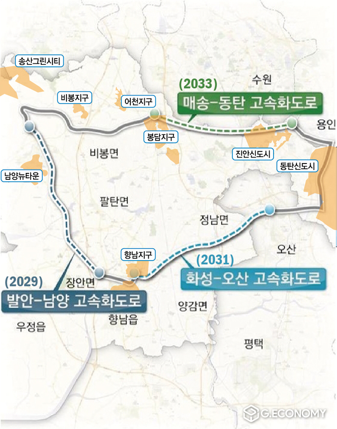 순환도로망 지도/사진=화성시 제공