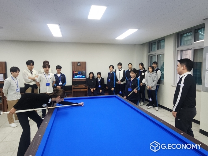 조재호-김가영 선수 사제동행 당구중점학교, 문학정보고 학생들과의 만남