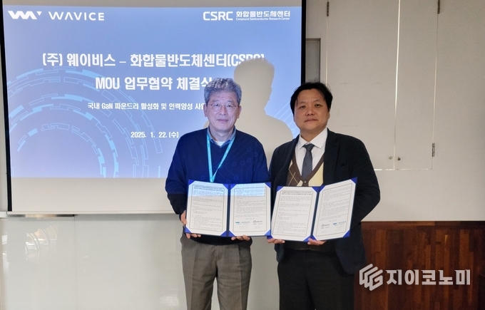 웨이비스&화합물반도체센터 MOU 체결 사진