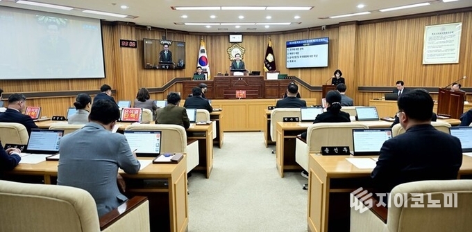 목포시의회 제396회 임시회 제1차 본회의 장면.