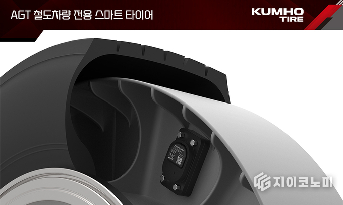 금호타이어, AGT철도차량 전용 스마트 타이어 시스템. /사진=금호타이어