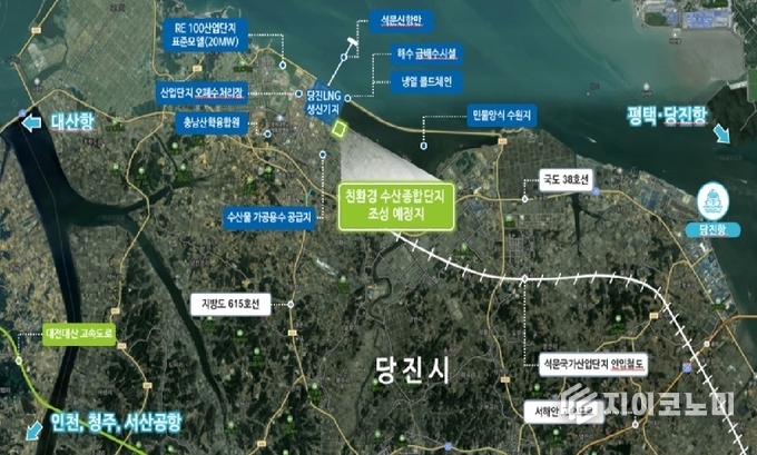 스마트 양식단지 조성 위치도 (석문 간척지)