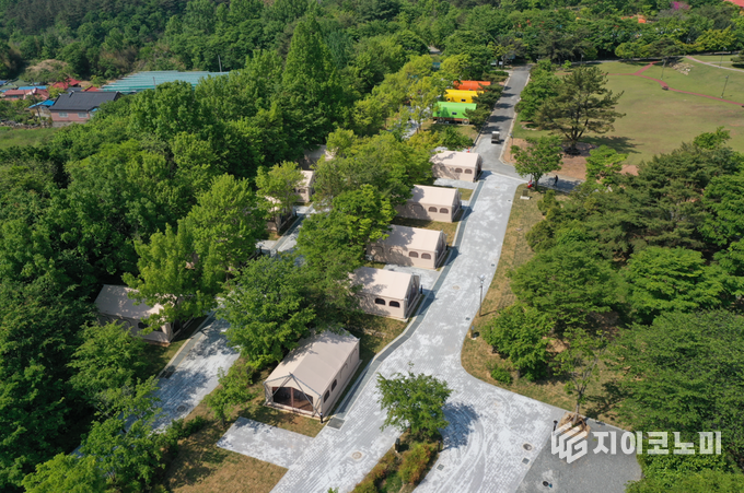 곡성 도림사 오토캠핑장 전경