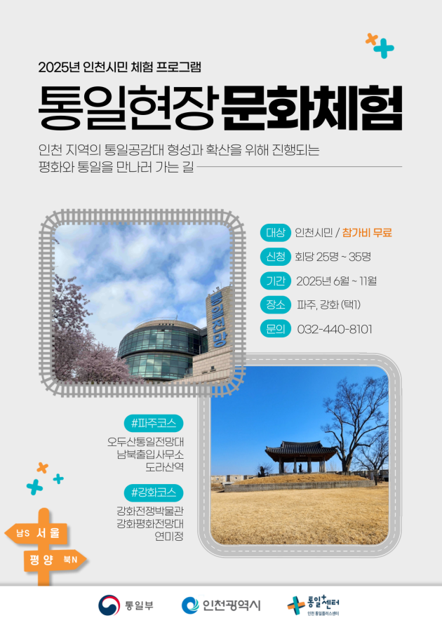 2025년 인천시민 체험 프로그램 통일현장 문화체험 포스터 (사진=인천광역시)