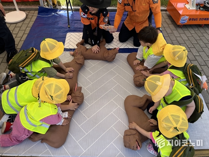 충남안전체험관 케이컬처박람회 반려견 심폐소생술
