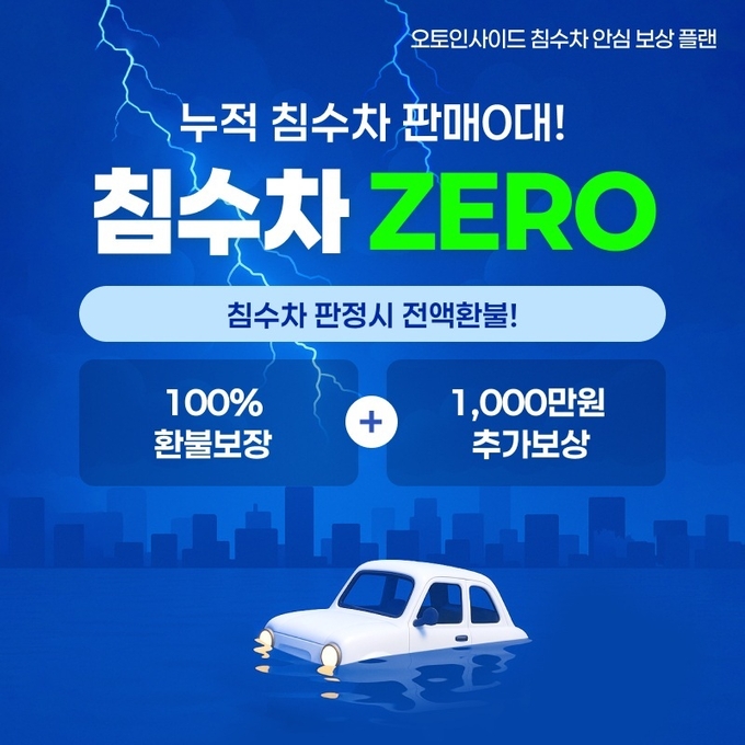 오토인사이드, ‘침수차 안심 보상 플랜’ 실시…중고차 업계 최대 보상금 지급 (이미지 제공=오토핸즈)
