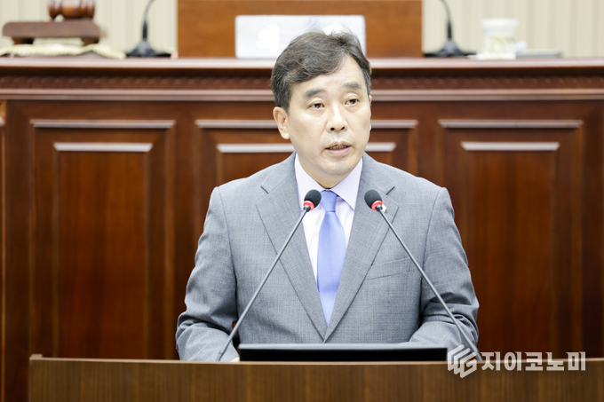 권봉수의원 발언 모습. 구리시의회 제공.