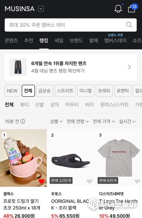 매일헬스뉴트리션, 무신사와 협업하여 신제품 ‘셀렉스 프로핏 딸기초코’ 음료 제품 6월 단독 선 런칭했다.(무신사 랭킹 전체 1위 기록 ) /사진=매일헬스뉴트리션