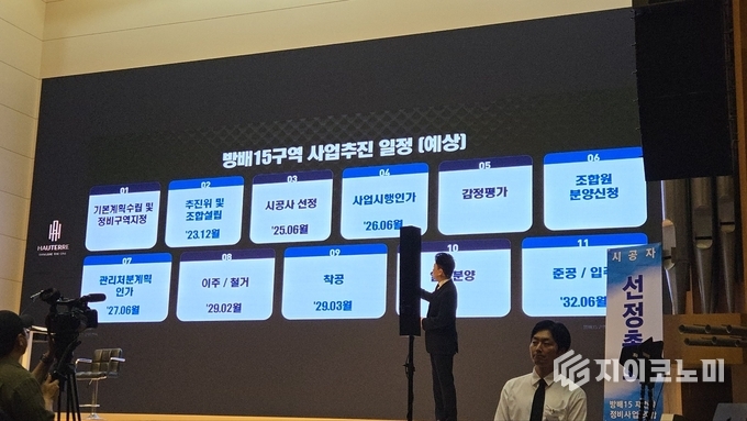 박정용 소장이 사업추진 일정을 설명하고 있다. (사진=이창희 기자)