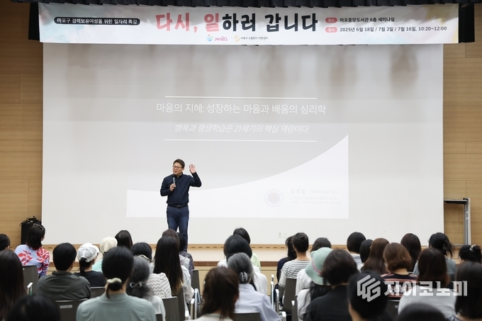 특강을 진행하는 김경일 아주대학교 심리학과 교수. 마포구 제공.