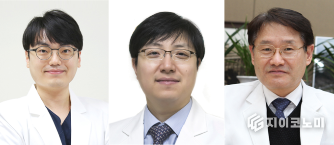 지난 3월 경북대학교병원 신장내과 김용림·조장희 교수, 칠곡경북대학교병원 신장내과 임정훈 교수 연구팀이 확장된 혈액투석 영역에서 최초로 잔여 신기능 보존 효과를 입증한 임상 연구 결과를 발표했다.(▲칠곡경북대학교병원 신장내과 임정훈 교수(왼쪽부터), 경북대학교병원 신장내과 조장희 교수·김용림 교수. /사진=경북대학교
