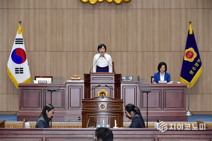 제334회 임시회 제1차 본회의 사진.광주시의회 제공