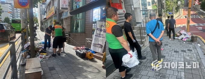 8월 4일, 동선동 관내 성신초등학교 인근 통학로(어린이보호구역)에서 지역주민과 함께한 합동순찰 현장.