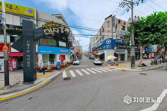 양천구, 골목형상점가로 신규 지정된 ‘신월4동 먹자골목’ 전경