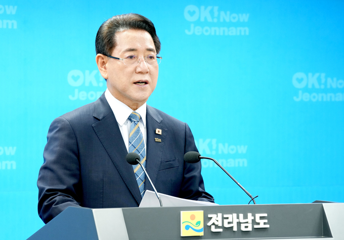 김영록 지사 여수시 고용위기 선제대응지역 지정 환영 브리핑. 전남도 제공