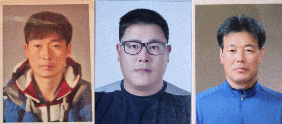 26일 수협중앙회가 IMO가 수여하는 ‘바다의 의인상(IMO Award for Exceptional Bravery at Sea)’에 국내 연근해 어선 선장 3명이 최종 선정됐다고 밝혔다. (621영신호 임형택 선장(왼쪽부터), 뉴엔젤호 박현우 선장, 999범성호 박병석 선장). /사진=수협중앙회