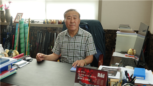 브라마 파크골프 김길선 회장. 사진 정태율 기자