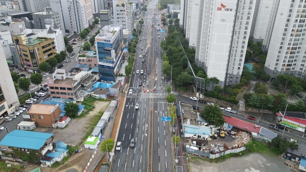 1공구 상무대로 SK뷰 아파트 앞 사진=광주광역시 제공