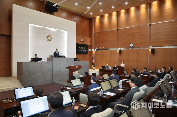 제257회 임시회 제1차 본회의 모습. 금천구의회 제공.