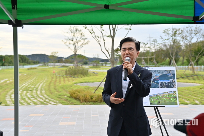 김태흠 지사, 민선8기 4년차 시군 방문 5번째 일정으로 서천 찾아 ‘어울림 파크골프장’ 조성 현장