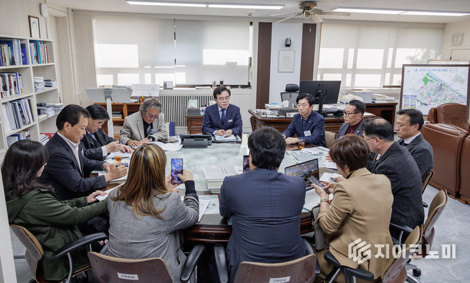 28일 진행된 기자 간담회 모습.  강서구청출입기자단 제공.